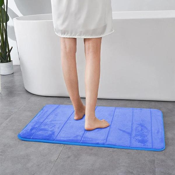 

1шт рельєфний килимок для ванної кімнати з високим рівнем поглинання, швидко висихає, пам ять, можна прати в машині, м який і зручний домашній декор 40x60cm