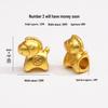 Year of the Horse High Color Retention Alloy Jewelry Accessories: Lucky Beaded Pendant Hand Rope Bracelet