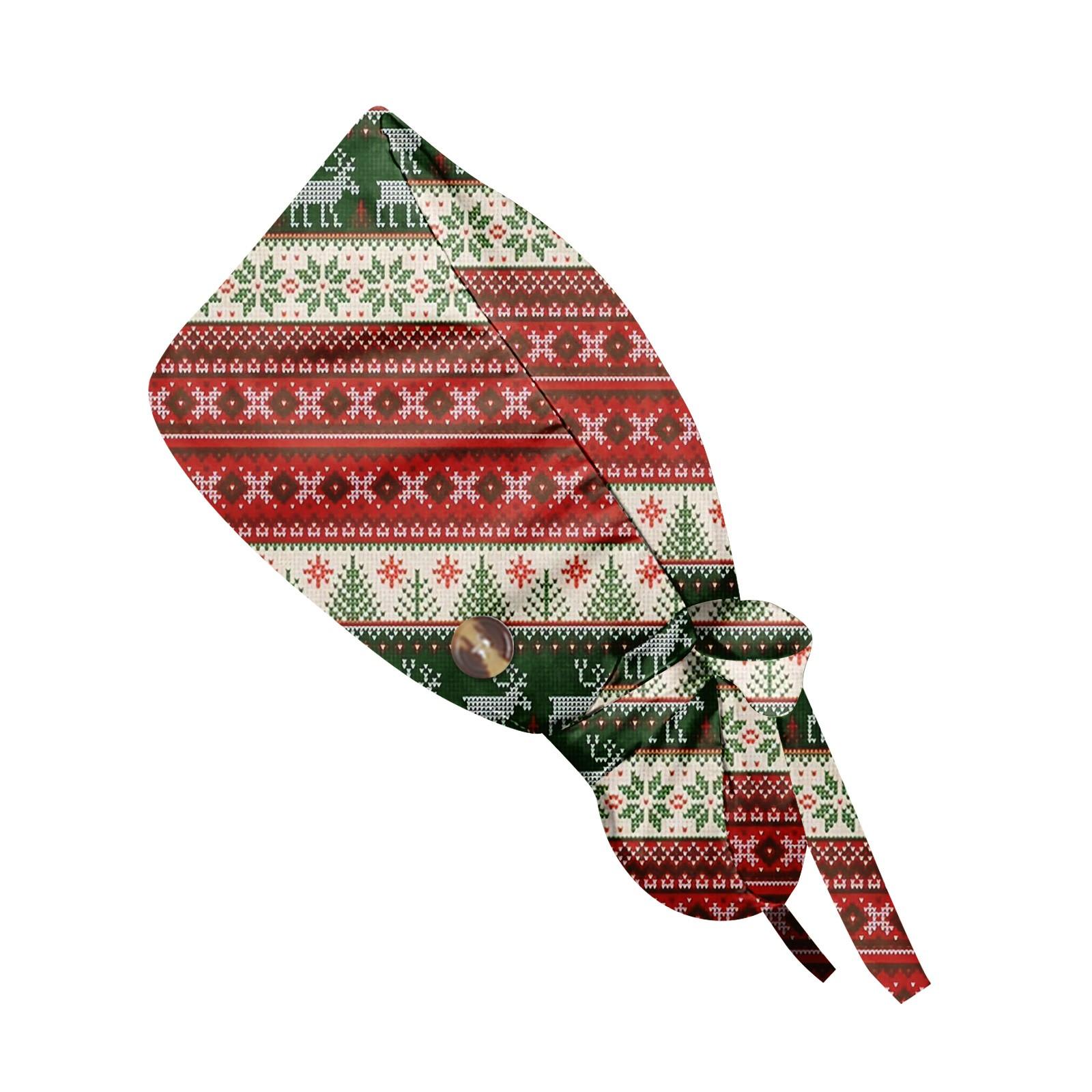 

Модная рождественская рабочая кепка с принтом, повседневная женская кепка с хвостиком, кепка с повязкой, кепка Baotou One Size