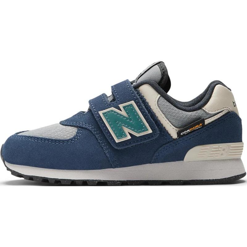 New Balance 574 Детские Синие Низкие Повседневные Кроссовки Кожаные Мягкие Удобные PV574SOA 32.5