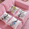 Sheet Music Printing Pillow Case Pattern Printing Pillowcase Living Room Sofa Cushion Cover Bedroom Room Decor
