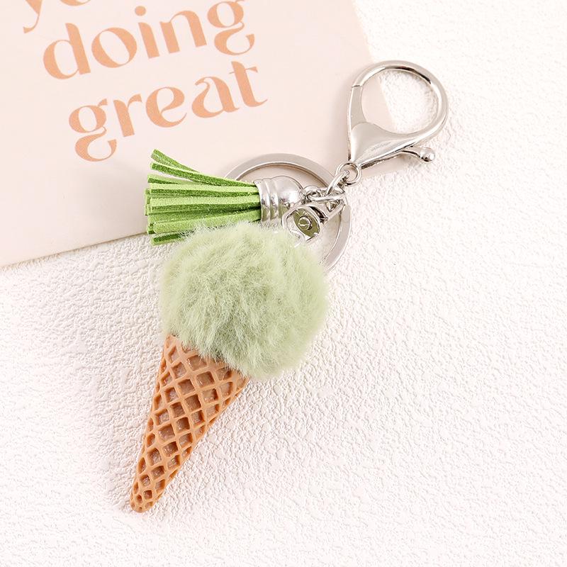Women's Faux Mink Fur Ball Keychain with Tassel - Versatile Accessory for Bags & Phones