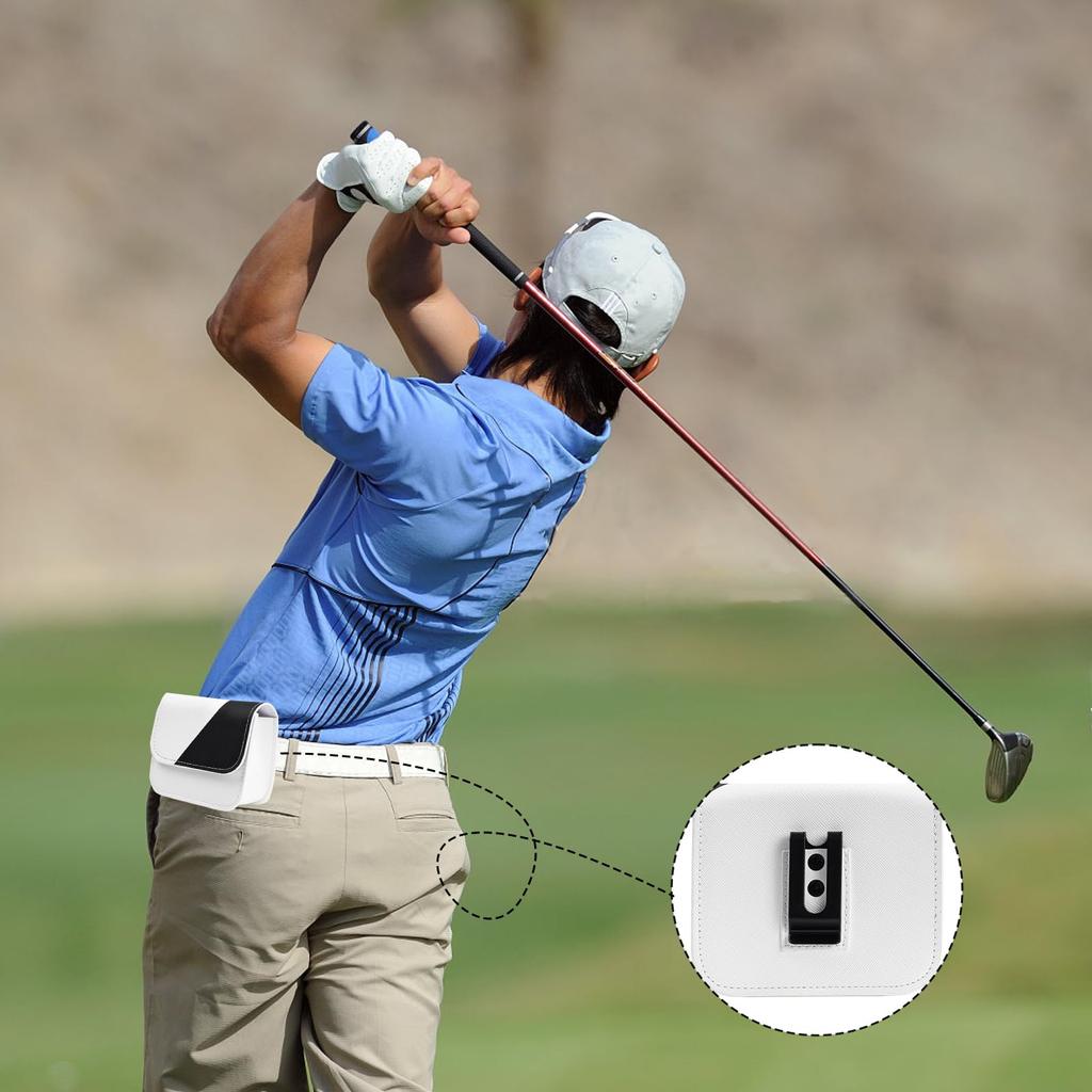 Crestgolf Golf-Laser-Entfernungsmesser-Etui, Aufbewahrungsbox für Entfernungsmesser, Aufbewahrungsbox aus PU-Leder für Entfernungsmesser, Tragetasche für Golf-Entfernungsmesser, magnetisches Etui