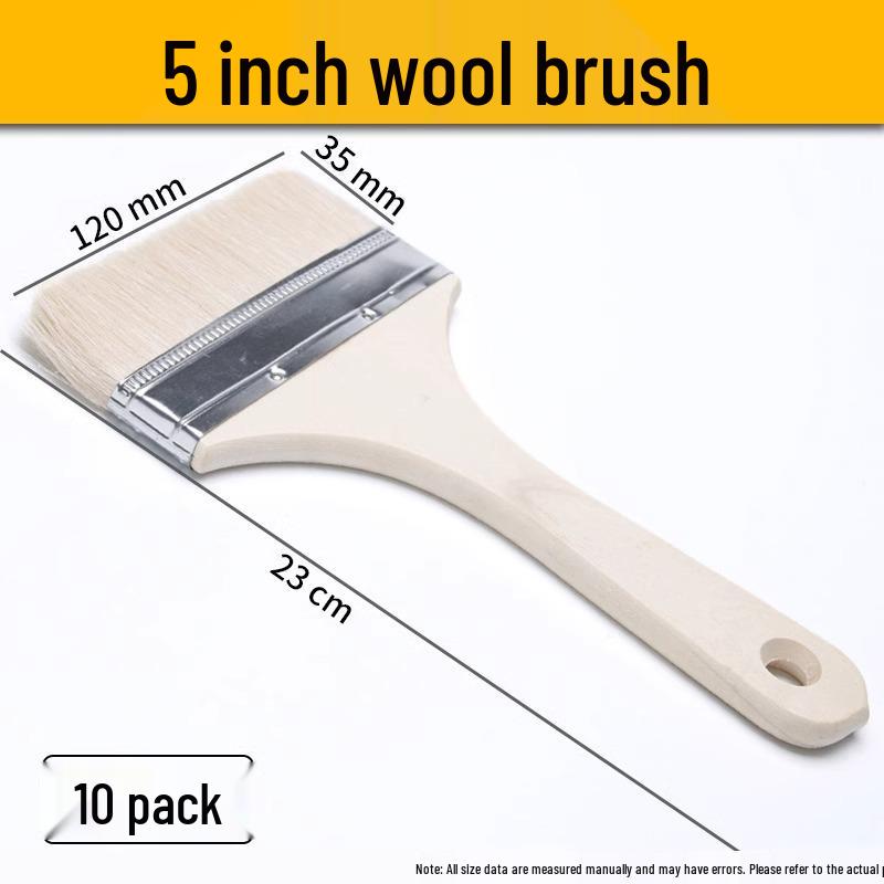 Traceless Soft Lamb Wool and Bristle Brush for Baking, Paint Coating, and Barbecue