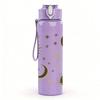 1PC Sun Moon Star Cosmic Texture 750ml Color Plastic Sports Water Bottle Leakproof Flip Straw Lid For Sports Office Home Use