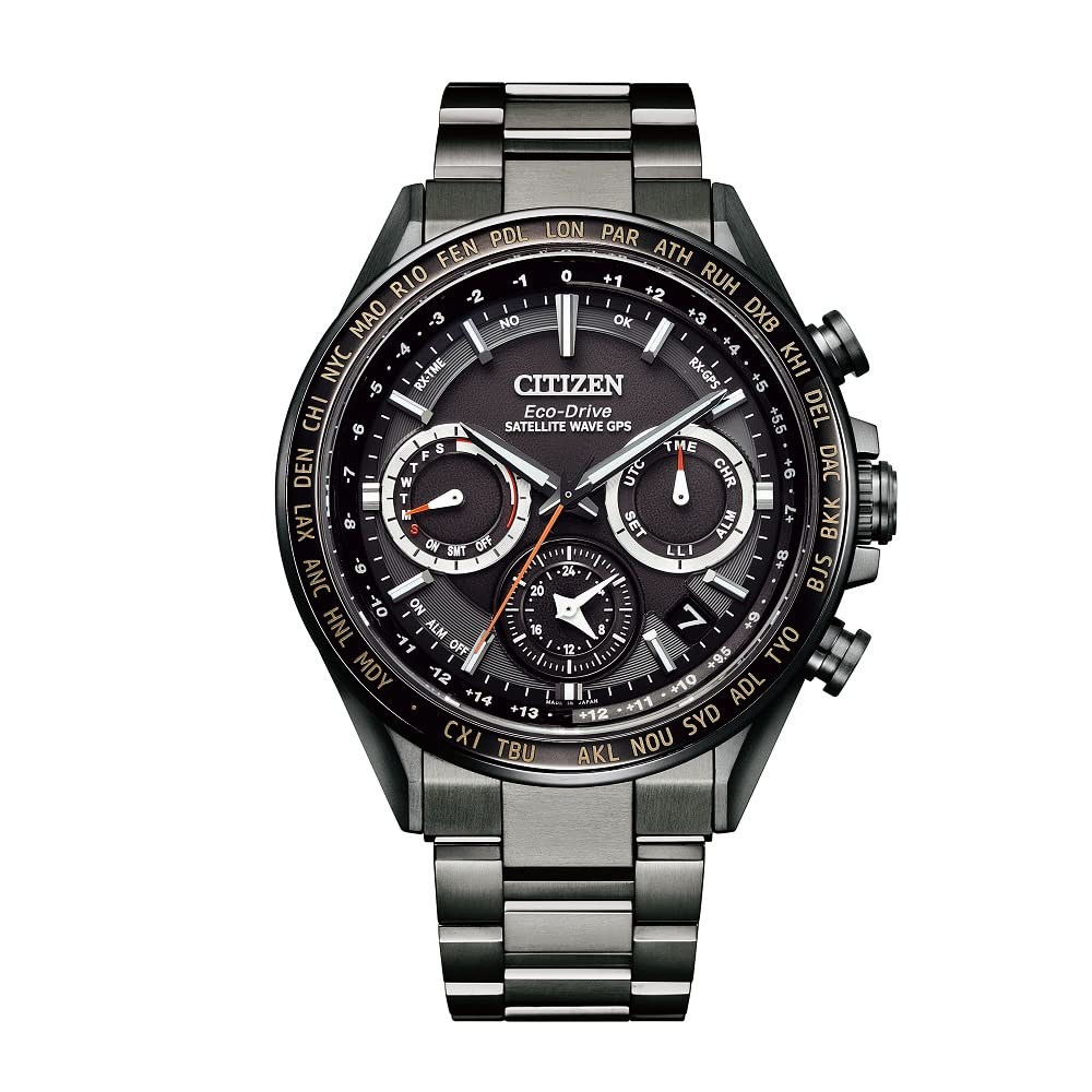 

ATTESA GPS Satellite Radio Watch ACTLine Citizen Radio Solar Gift Present [CITIZEN] Eco-Drive (Black Titanium/Waterproof/Business/Men s) CC4014-62E