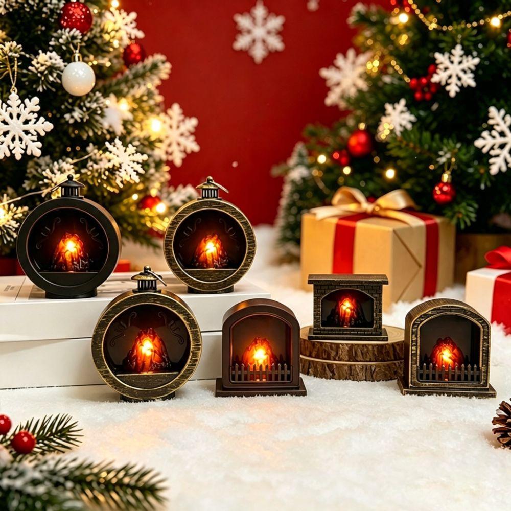 Creative Design Fireplace Lights Glowing Light Simulation Fireplace  Home Decoration
