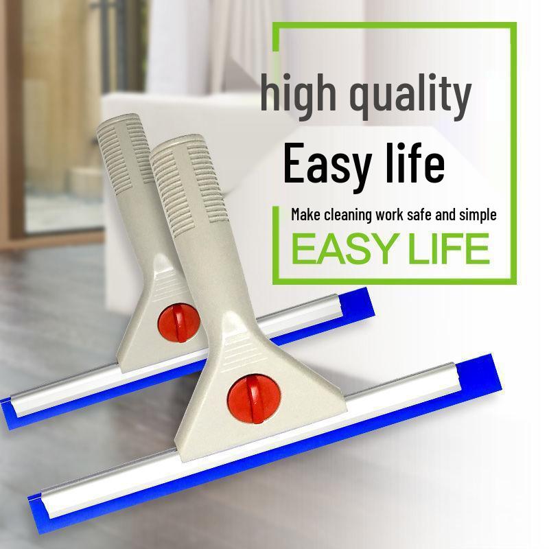 Nástroj na čištění skla: Teleskopická škrabka a stěrka na okna a podlahy