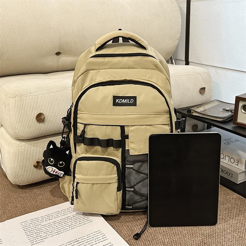 Fashion Backpack for Men & Women – Large Capacity School Bag with Multiple Pockets & Water Bottle Holder – Perfect for Daily Use