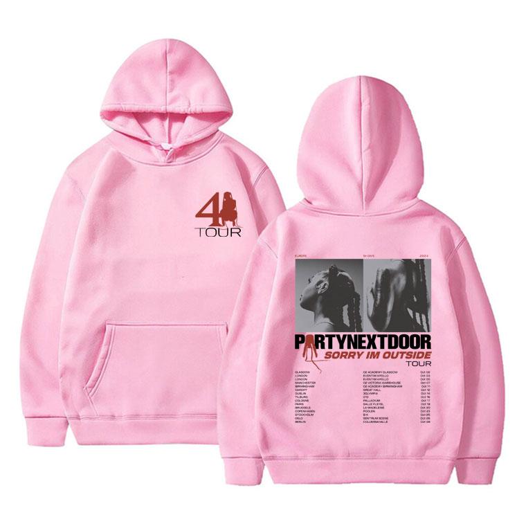 Rapper Partynextdoor PARTYNEXTDOOR 4 Tour Graphic Hoodie Real Woman Merch Tracksuit Men Women Hip Hop Vintage Oversized Hoodies
