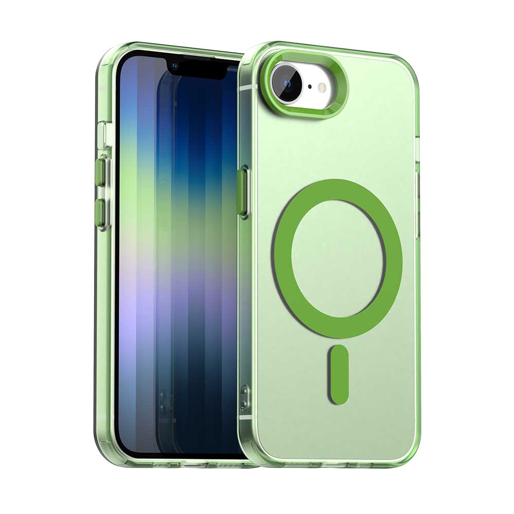 Magnetic Wireless Charging Case For Apple iPhone 16e 16 Pro Max 15 14 Plus Cover Candy Colors Transparent Back Shell Coque