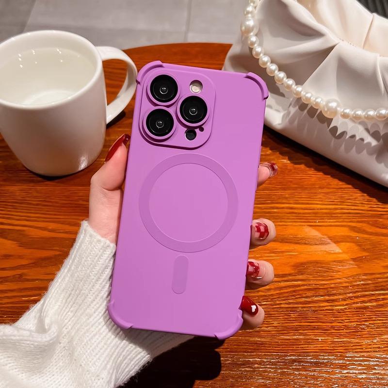 Magnetic Liquid Silicone iPhone 17 Pro Max Case with Drop-Proof Corners & Lens Protection