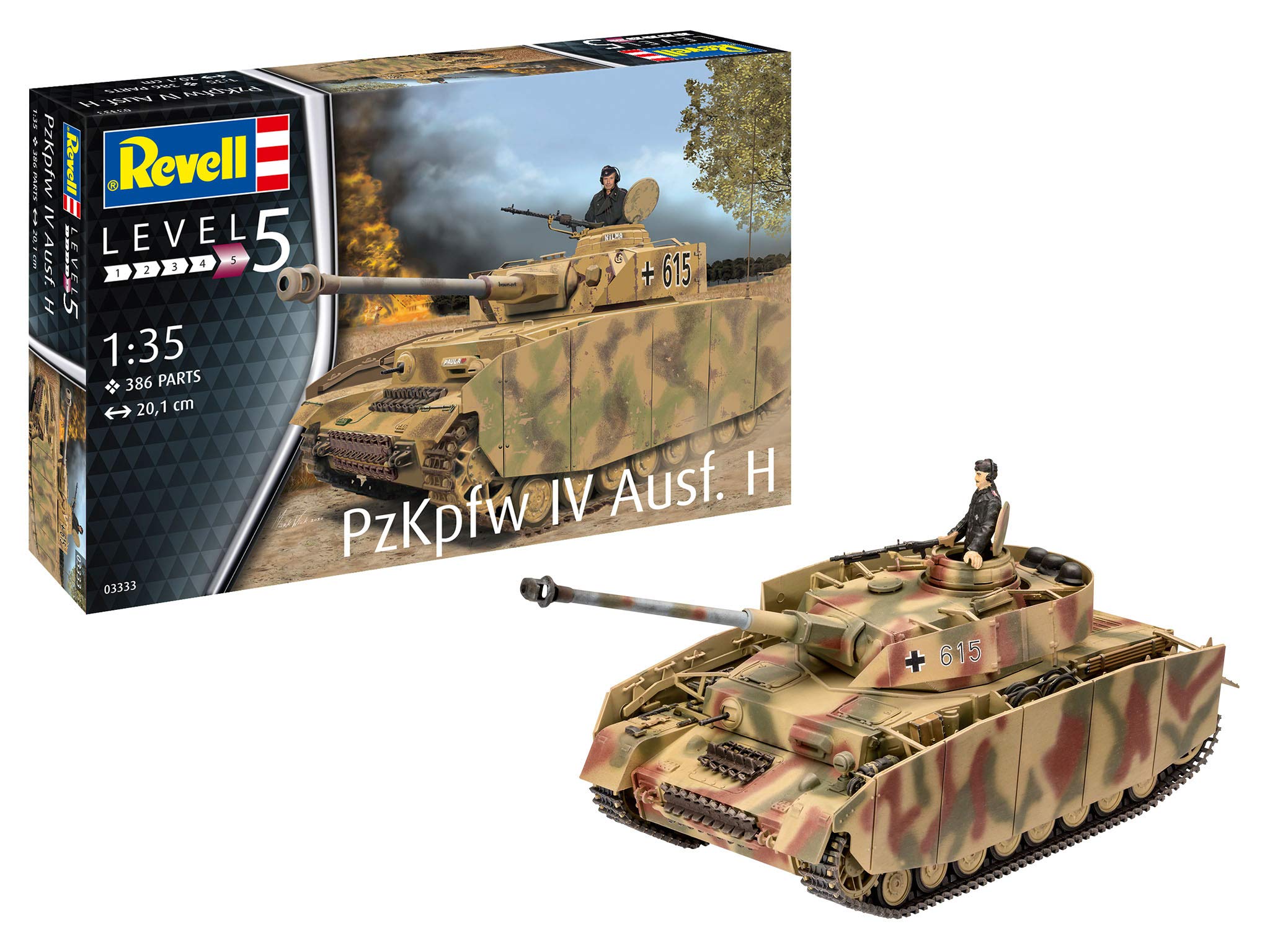 

German level German Army Panzer IV H type plastic model 03333 1/35