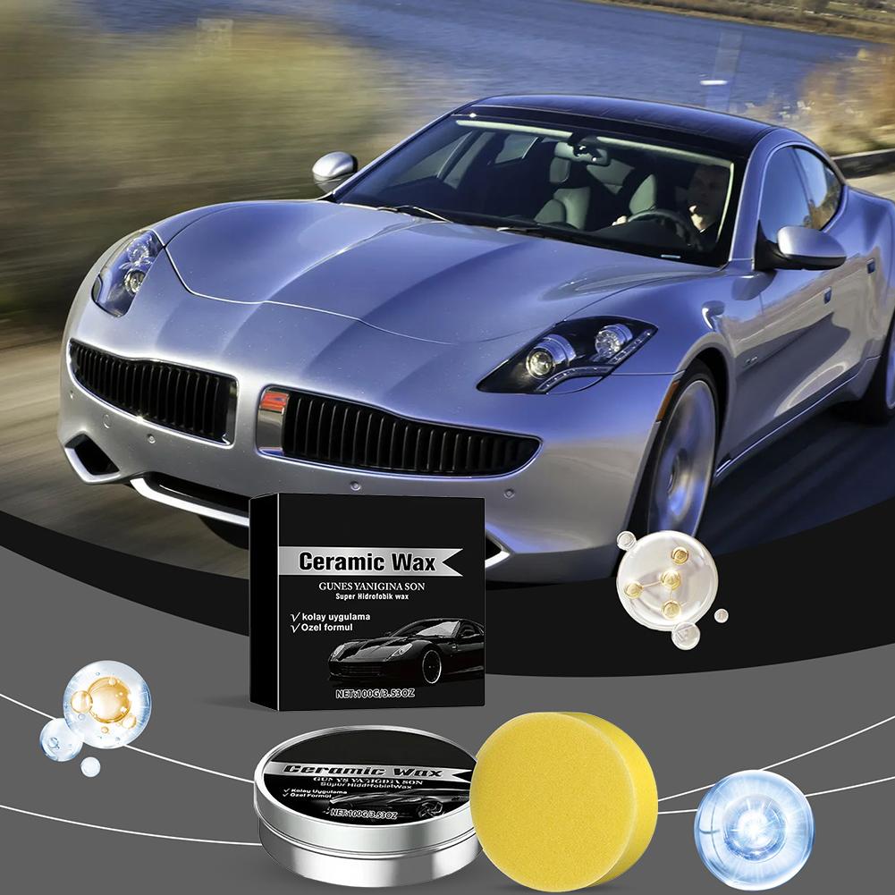 Strong Protection Car Coating Polishing Wax With Sponge Improve Gloss Car Care Car Paint Polishing Kit For All Cars Q8O6