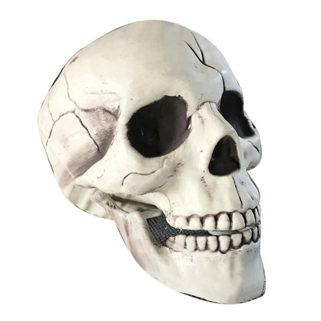 Creepy Plastic Open Mouth Skeleton Haunted House Decor Halloween Prop