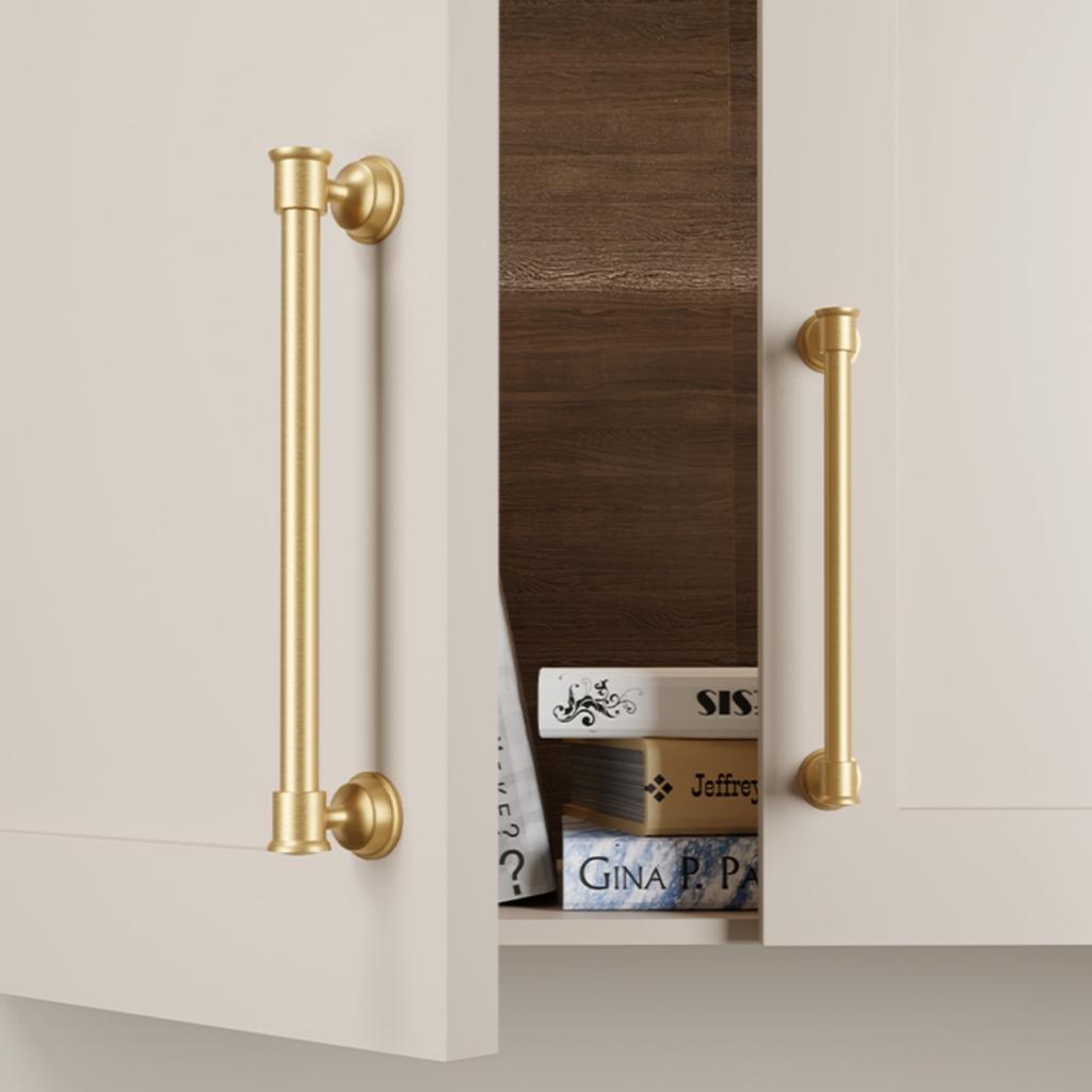 Solid Brass French Style Cabinet Pulls Vintage Kitchen Handles for Wardrobe Drawers American Classic Hardware