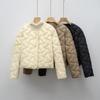 Autumn and winter down loose minimalist light round neck down jacket short jacket