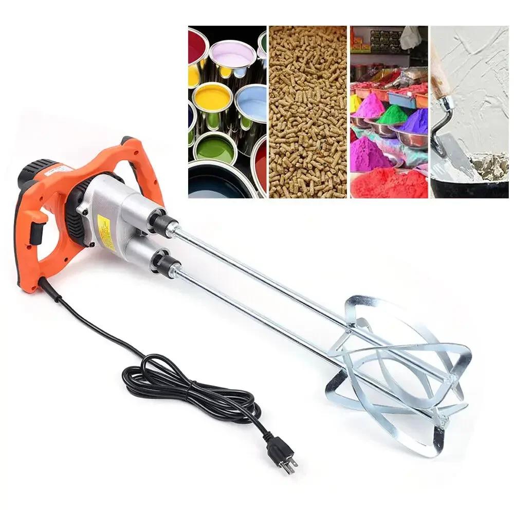 

Electric Cement Mixer 1800W 2-Speed Adjustable with Carbon Brushes Lock Button for Drywall Plastering United States