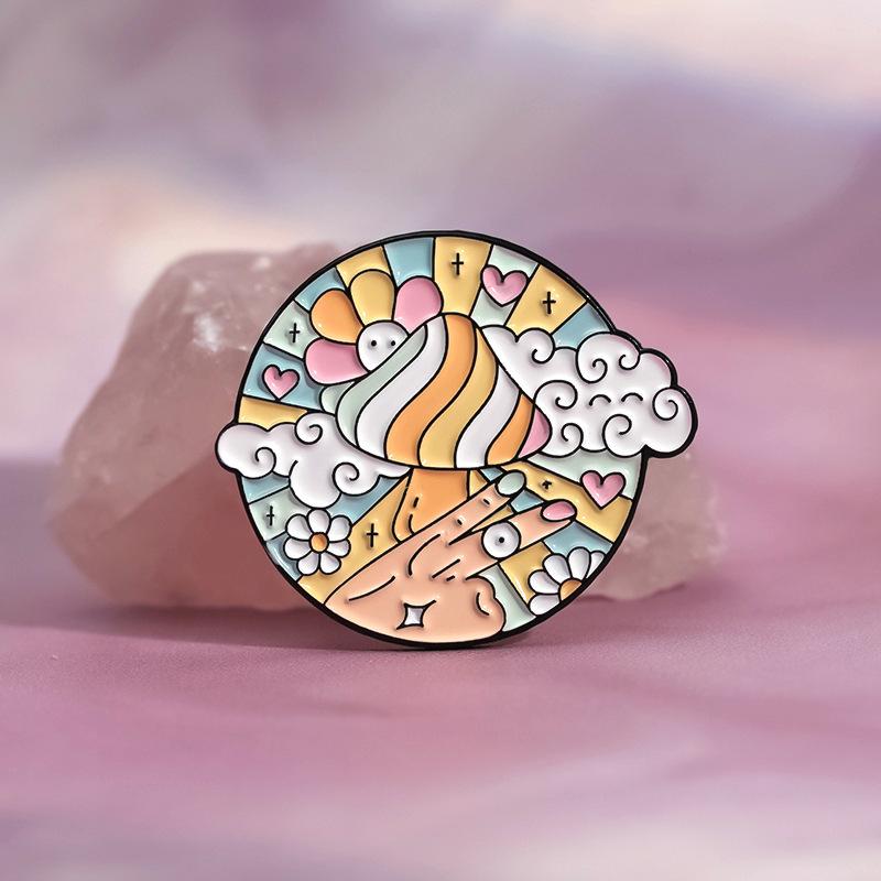 Alphabet Adorable Pink Brooch Geometric Design Cartoon Style Ideal For All Gender Backpacks