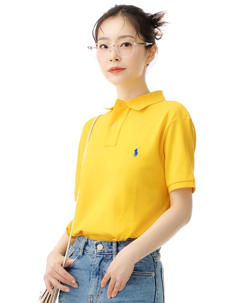 POLO RALPH LAUREN Custom Slim Fit Mesh Polo Shirt - Yellow