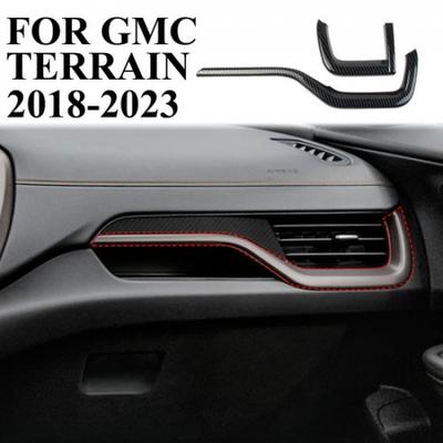 Carbon Fiber Style Center Console Dashboard Air Vent Outlet Trim for GMC Terrain