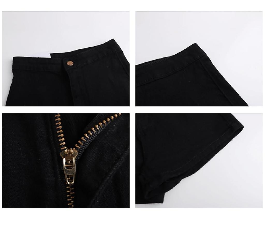 PTORGE Slim Fit Mini Solid Stylish Women's Shorts, Black, Sexy, High-Waisted, Slimming, Shorts, Color, (4 Black)