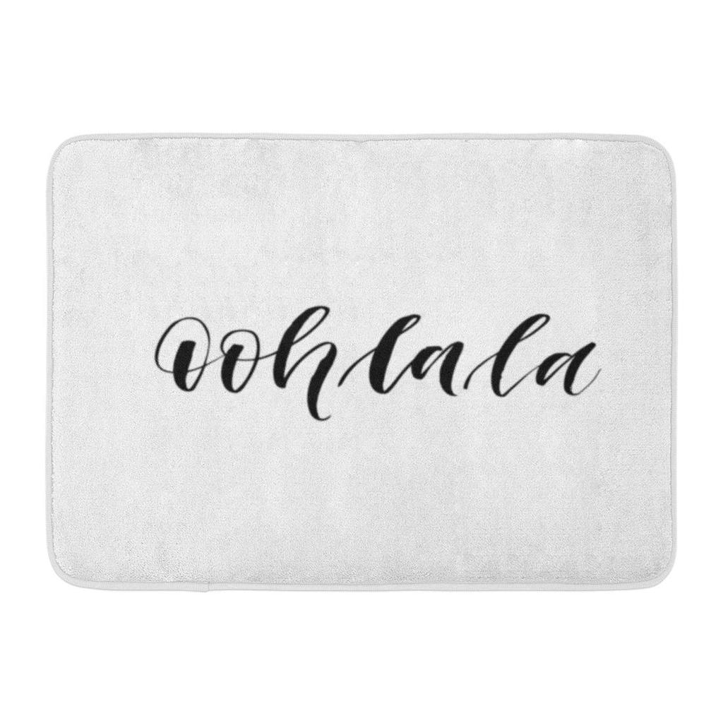 Lala Ooh La Ink Modern Brush Quote Cool Slang Abstract Alphabet Doormat