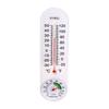 Vertical Thermometer with Celsius, Mountable Wall Hygrometer, Mechanical Battery, 9.06*2.36 Inch, Portable White Temperature and Humidity Meter