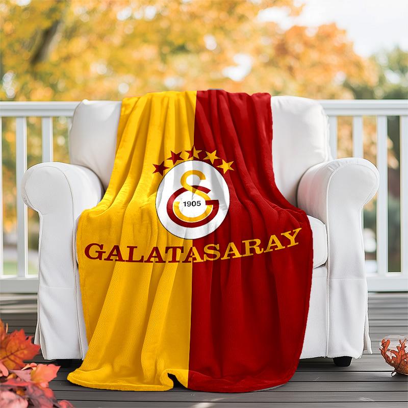 1pc Football Team (28) Theme Blanket - Digital Print, Polyester, Cozy for All Seasons, Perfect for Outdoor, Camping, and Travel