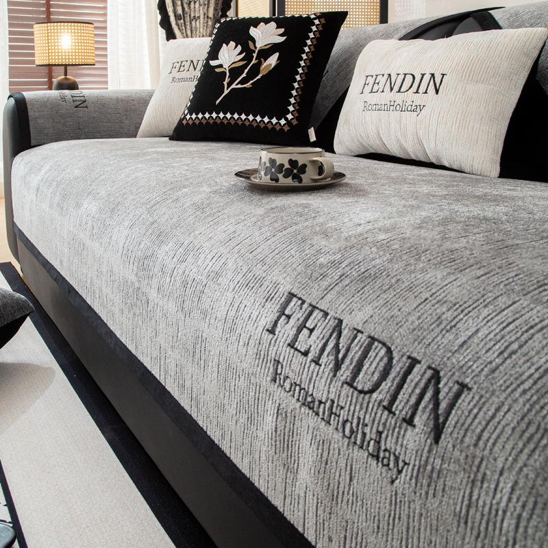 

Cream Wind Light Luxury Sofa Cushion Modern Simple Non-Slip Sofa Seat Cushion Chenille Universal In All Seasons 70*70cm