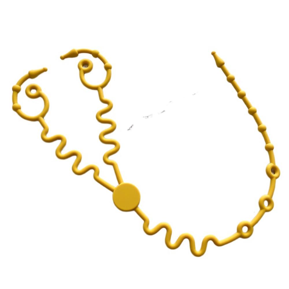 

Safety Silicon Nipple Anti-drop Chain Adjustable Baby Pacifier Chain Infant жёлтый