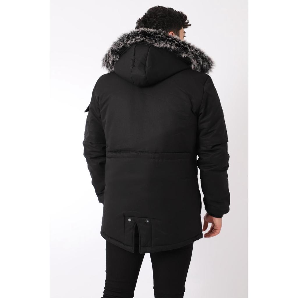 Bill Fur Lined Hooded Coat