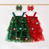 1-7 Years Kids Girls Cute Strap Mesh Dress Tutu Dress
