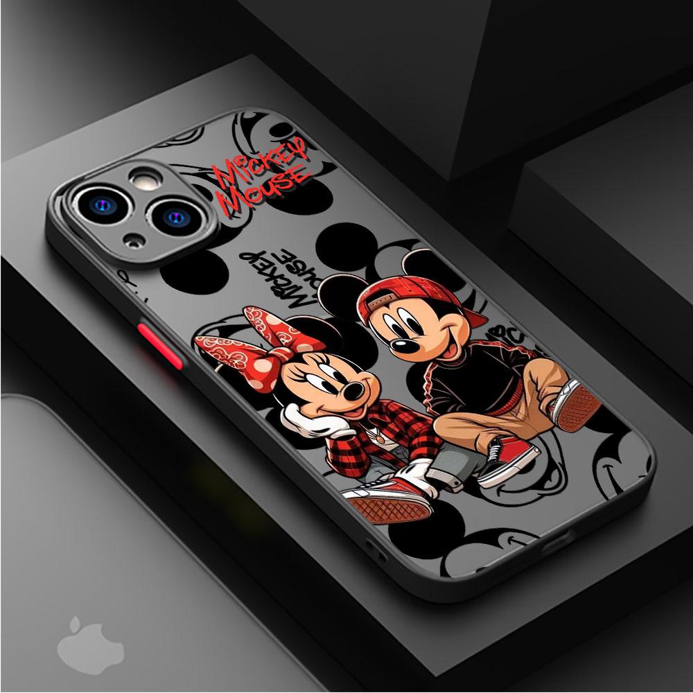 Mickey Minnie Mouse Cool Phone Case for Apple iPhone 15 16 Pro XS Max 13 14 Plus XR SE 7 8 12 11 Pro Plus Matte