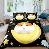 Guinea Pig King Queen Bedding Set Lovely Cartoon Mouse Duvet Cover Flower Plant Animal Comforter Cover Polyester Quilt Cover