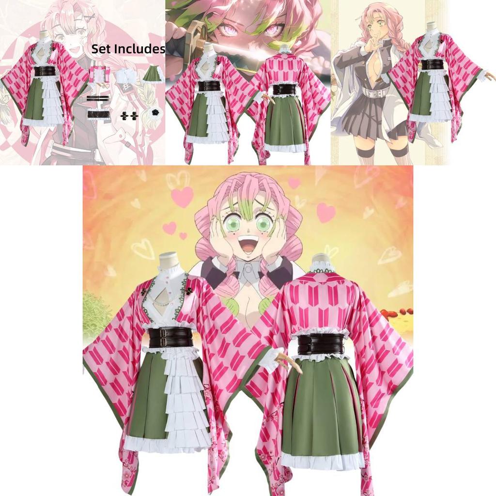 Fashionable Demon Slayer Kanroji Mitsuri Five Year Anniversary Cosplay Attire
