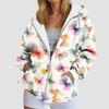 Stylish Printing Hooded Women'S Sweatshirt With Pockets Autumn/Winter Long-Sleeve Casual Hoodies Full Zipper Outdoor Sportwears