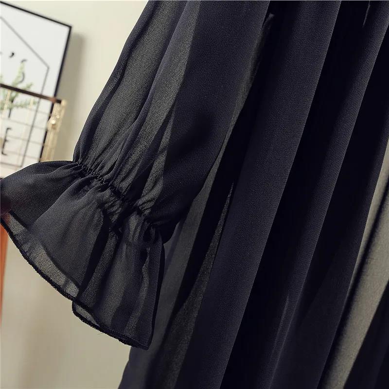 Chiffon Cardigan Women's Sun Protection Clothing Sun-Dress Mid-length Plus Size Shawl Loose Outer Thin Coat Beach