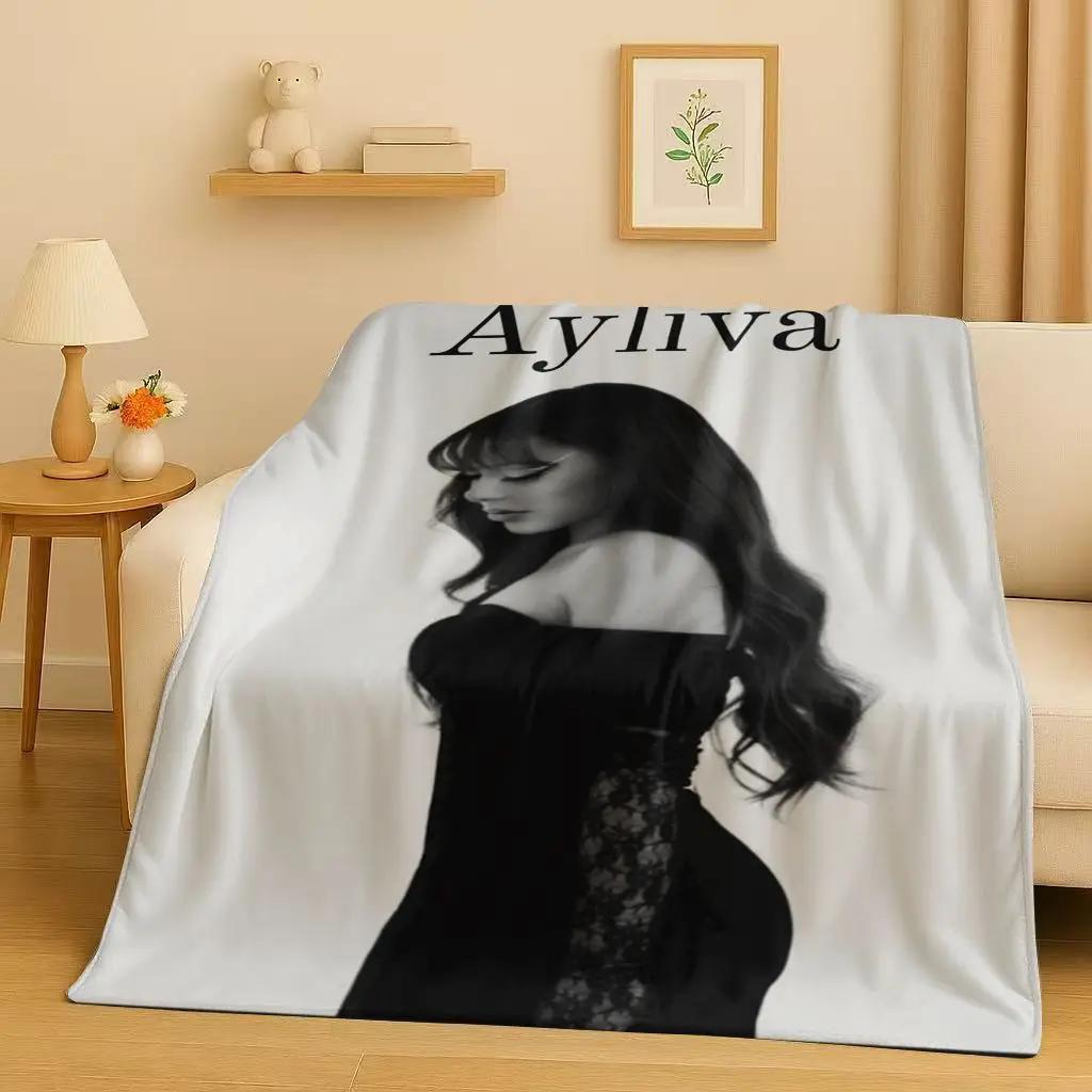 

Fashion Pop Singer Ayliva Lieb Flannel Blanket,Ultra Soft Warm Plush Throw for Home Bedroom Bed Sofa Cover Kids Picnic Gift 75x90cm