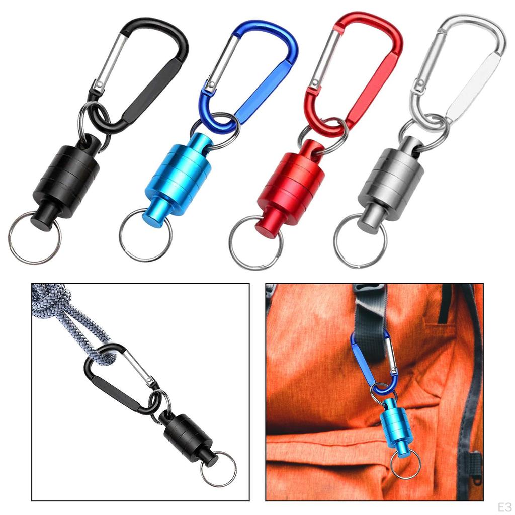 Carabiner Clip Metal Net Release Holder for Hammocks Climbing Swing Blue