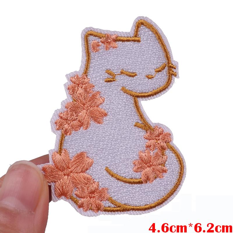 Animal Frog Patches Hats Bags Embroidered Sew Patch DIY Cartoon Animal Iron On Patches For Clothing Cat Frog Embroidery Stickers