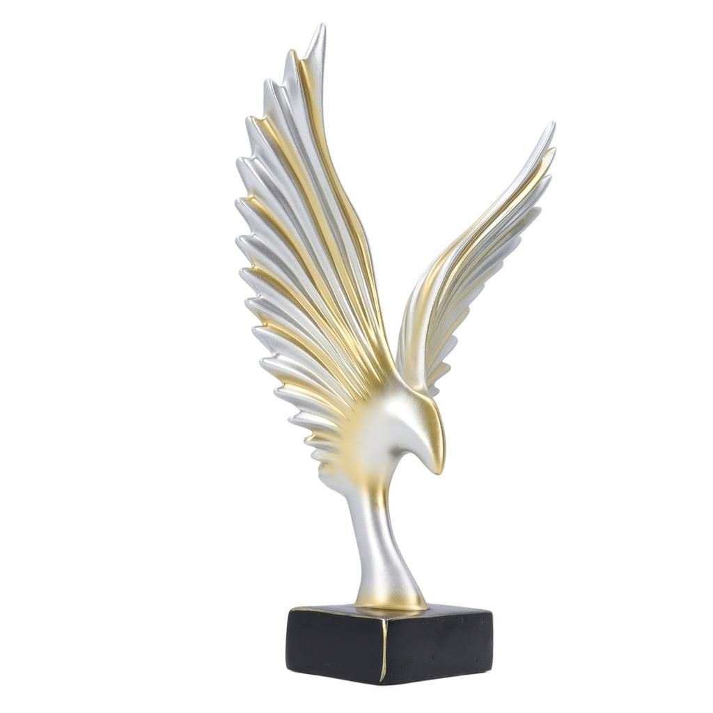 Eagle Abstract Figurine Decorative Resin Geometric   Animal Wing Sculpture Ornament for   Living Room