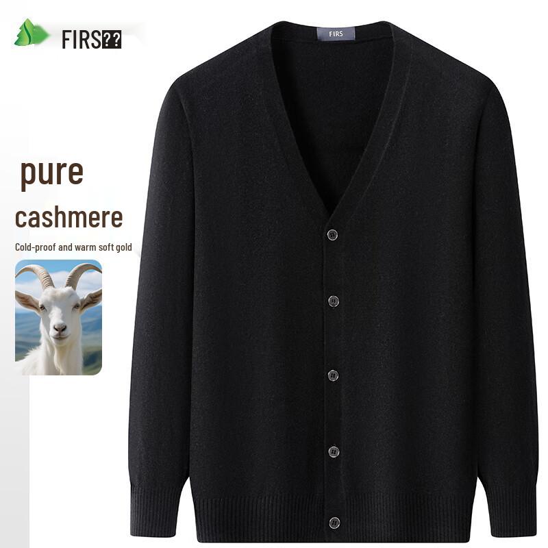 Shanshan Men's Pure Cashmere V-Neck Cardigan