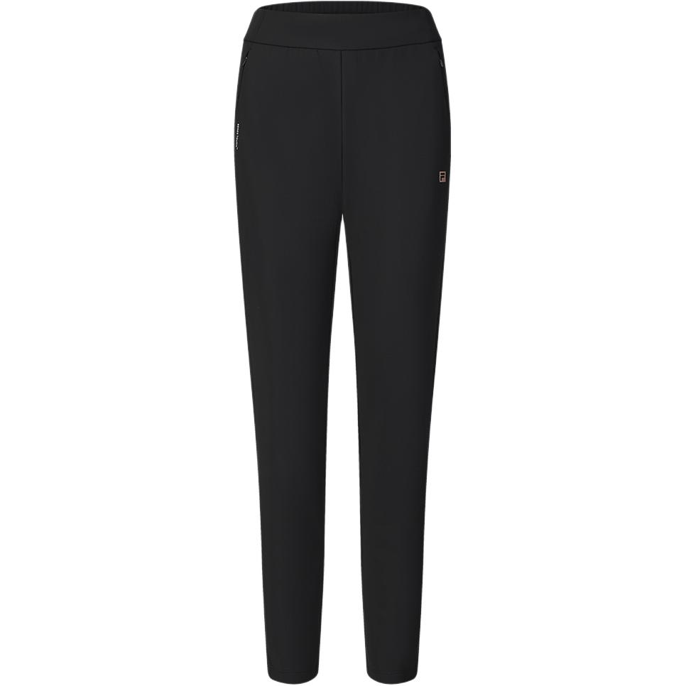 FILA Fleece Straight Leg Comfortable Fitness Knit Pants Women bottoms Black A11W511615F-BK