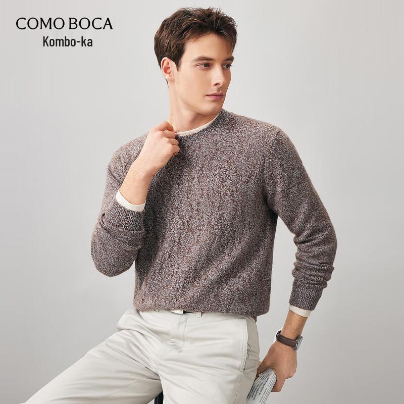 

KEMENG BOKA Men s Thick 100% Cashmere Round Neck Sweater XL