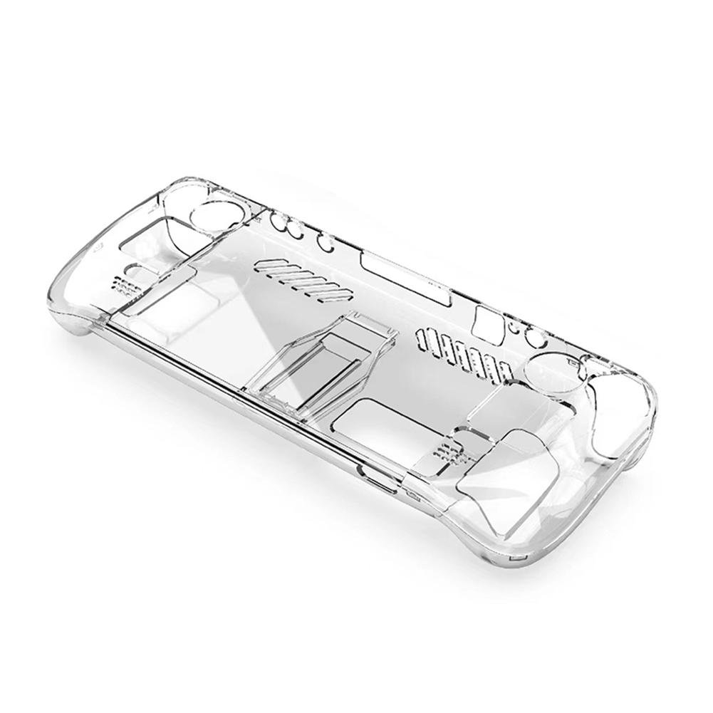 Hard PC Game Console Cover Accessories Transparent Crystal Game Console Shell Replacement Detachable with Support for Steam Deck