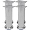 4 Round Feet for Sofa Chrome 180 Mm