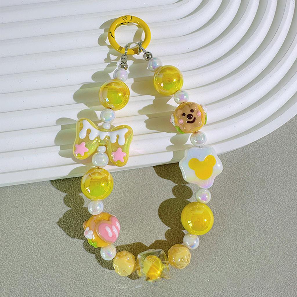 Niedlicher Kawaii Mini-Schlüsselanhänger mit Schleife, Cartoon-Design, bunt, für Telefon, Anti-Verlust, Lanyard, Rucksack, Anhänger, Dekoration, Geschenke