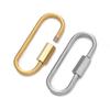 5Pcs Stainless Steel Gold U Shape Screw Locking Carabiner Clasp Connector DIY Necklace Bracelet Keychain Jewelry Making Supplies