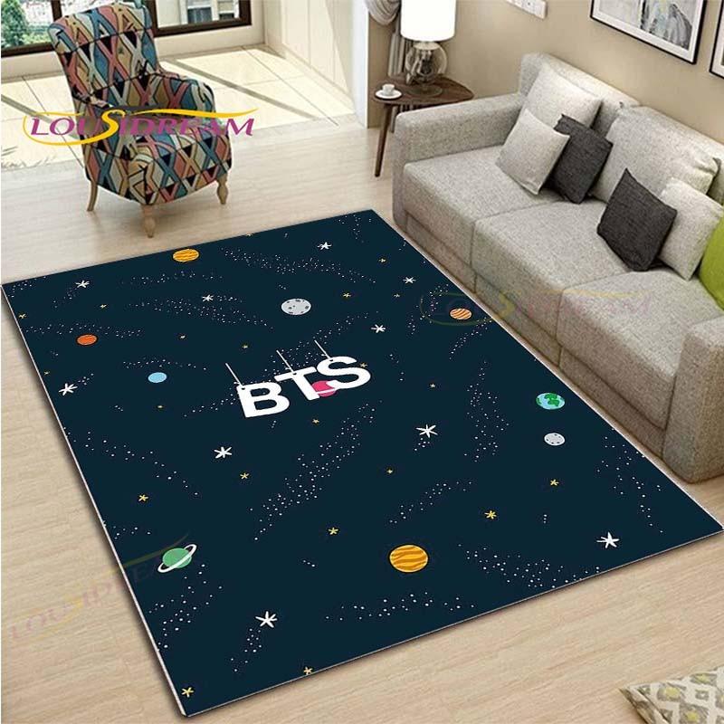 Kpop Bangtan Boys BTS Carpet Rug Kids Carpets Living Room Tea Table Mats Bedroom Rug Washable Floor Mats Household Area Mat